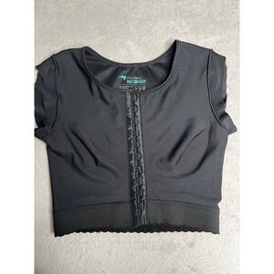 Marena Recovery Compression Vest Black Front Hook Eye Closure Womens Medium 3321